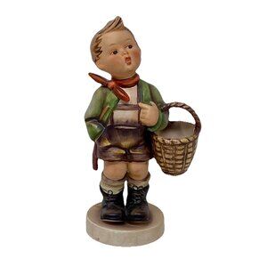 Vintage Hummel Village Boy With Basket #51 TMK4 W Germany Bavarian Boy 6-3/4”